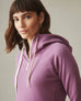 Women's Zipper Hoodie Dress - Argyle Purple